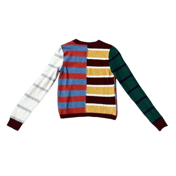 American Eagle Patchwork Crew Neck Sweater Size Extra Small NWT - Picture 2 of 6